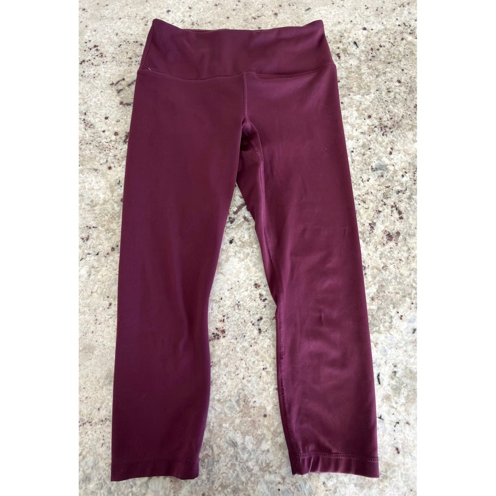 Yogalicious Lux Crop Leggings Burgundy Size M